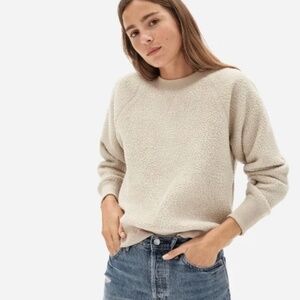 Everlane ReNew Fleece Raglan Sweatshirt in Oat (Small)